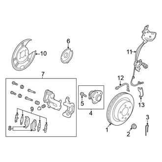 Nissan OE - Rear Suspension - Brake Components (Platinum / S / SL / SV AWD)
