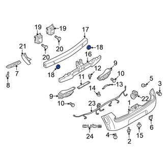 Nissan OE - Bumper Impact Bar Nut