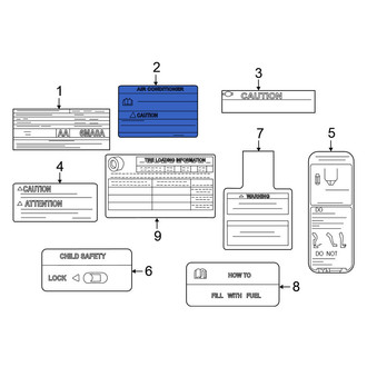 Nissan OE - A/C System Information Label