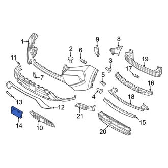 Nissan OE - Front License Plate Bracket