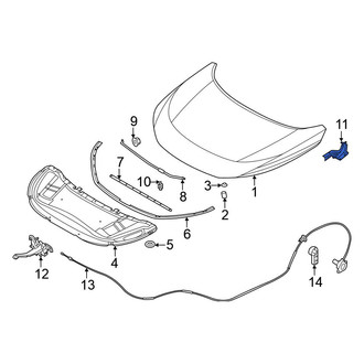 Nissan OE - Front Left Hood Hinge