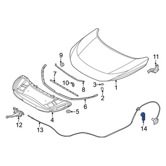 Nissan OE - Front Hood Release Handle