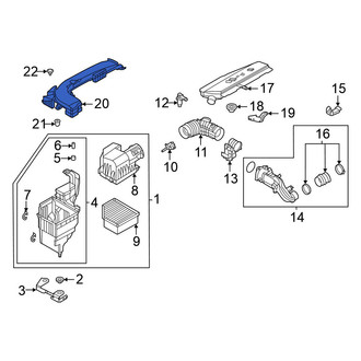 Nissan OE - Front Engine Air Intake Hose