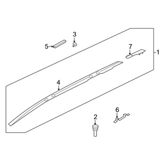 Nissan OE - Left Roof Luggage Carrier Side Rail