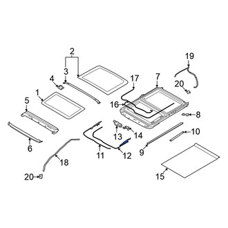 Nissan OE - Left Sunroof Guide Jaw