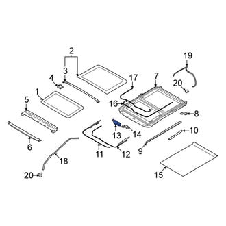 Nissan OE - Right Sunroof Motor