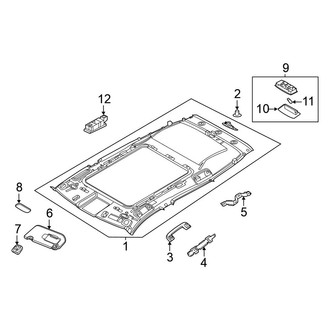 Nissan OE - Roof - Interior Trim (With Sunroof)