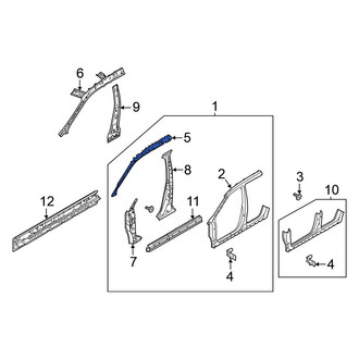 Nissan OE - Left Upper Body A-Pillar Reinforcement