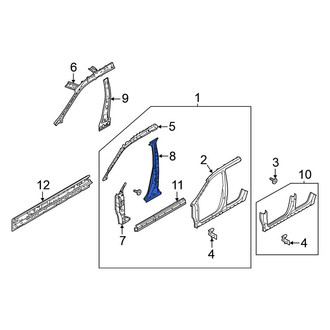 Nissan OE - Left Body B-Pillar Reinforcement