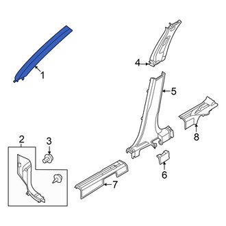 Nissan OE - Left Body A-Pillar Trim Panel