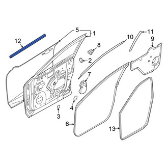Nissan OE - Front Left Door Window Belt Weatherstrip