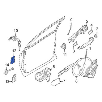 Nissan OE - Front Right Lower Door Hinge