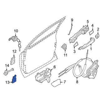 Nissan OE - Rear Right Upper Door Hinge