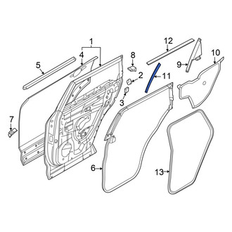 Nissan OE - Rear Left Forward Black Out Tape