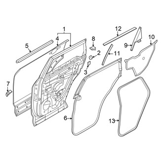 Nissan OE - Rear Door - Door & Components