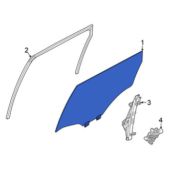 Nissan OE - Front Left Door Glass
