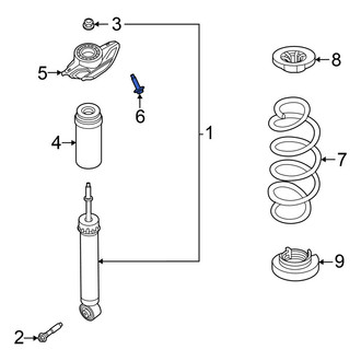 Nissan OE - Suspension Shock Absorber Mounting Bolt