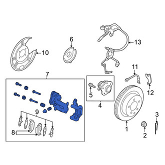 Nissan OE - Rear Left Disc Brake Kit