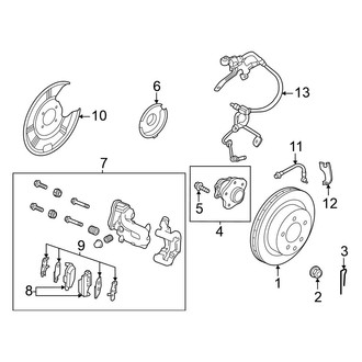 Nissan OE - Rear Suspension - Brake Components (AWD)