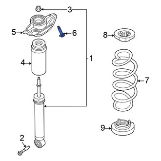 Nissan OE - Suspension Shock Absorber Mounting Bolt