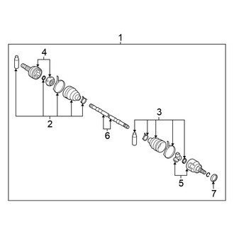Nissan OE - Rear Suspension - Drive Axles (USA Built), (AWD 1.5L)