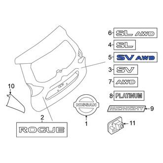 Nissan OE - Rear Hatch Emblem