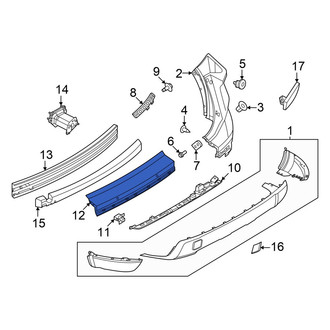 Nissan OE - Rear Upper Center Bumper Cover