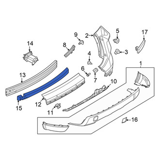 Nissan OE - Front Lower Bumper Impact Absorber