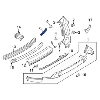 Nissan OE - Rear Right Bumper Cover Bracket