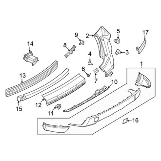 Nissan OE - Rear Bumper - Bumper & Components (USA Built), (Rock Creek / S / SV)