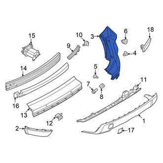 Nissan OE - Rear Right Upper Bumper Cover