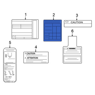 Nissan OE - A/C System Information Label