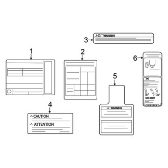 Nissan OE - Information Labels - Labels (2.0L)