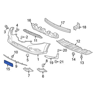 Nissan OE - Front License Plate Bracket