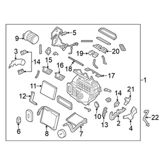 Nissan OE - Air Conditioner & Heater - Evaporator & Heater Components (2.0L)