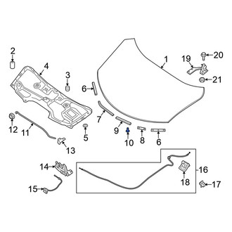 Nissan OE - Hood Seal Clip