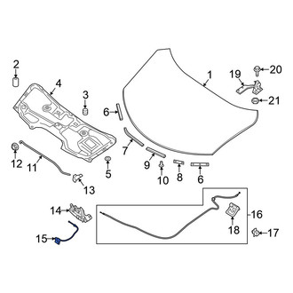 Nissan OE - Front Hood Safety Catch