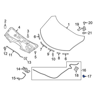 Nissan OE - Hood Release Cable Clip