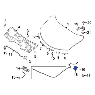 Nissan OE - Front Hood Release Handle