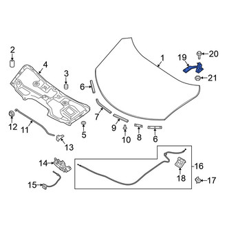 Nissan OE - Front Left Hood Hinge