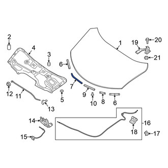 Nissan OE - Front Center Hood Seal