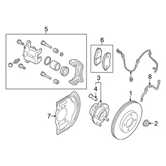 Nissan OE - Front Suspension - Brake Components (SL Hybrid / SV Hybrid)
