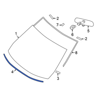 Nissan OE - Front Lower Windshield Molding