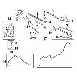 Nissan OE - Windshield - Wiper & Washer Components