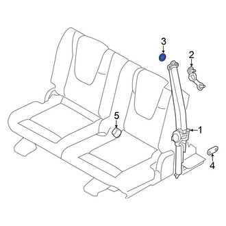 Nissan OE - Center Seat Belt Anchor Plate Cover