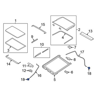 Nissan OE - Sunroof Drain Hose Grommet