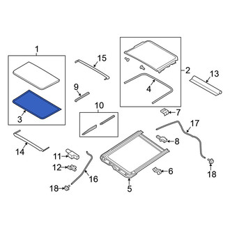 Nissan OE - Front Sunroof Seal