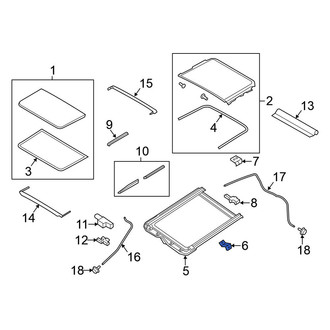 Nissan OE - Center Sunroof Frame Bracket