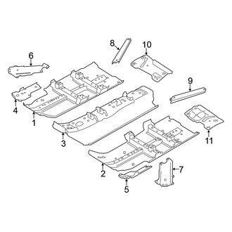 Nissan OE - Pillars, Rocker & Floor - Floor & Rails (SL Hybrid / SV Hybrid AWD)