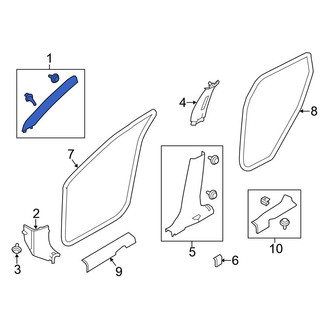 Nissan OE - Left Body A-Pillar Trim Panel